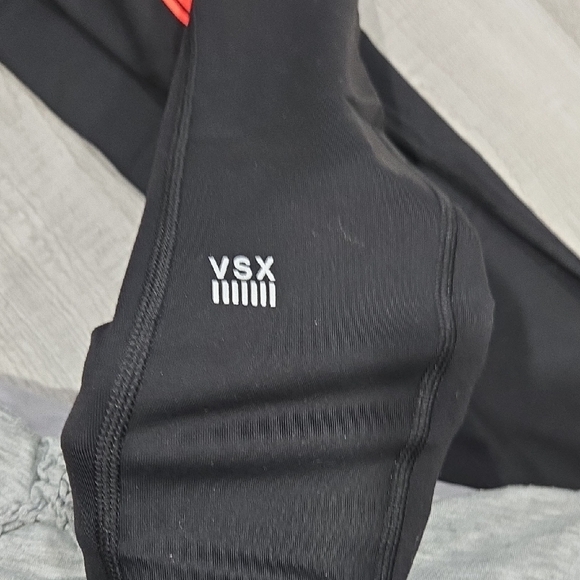 Victoria's secret sport Black Leggings with Bright Orange VSX Logo - Picture 3 of 7